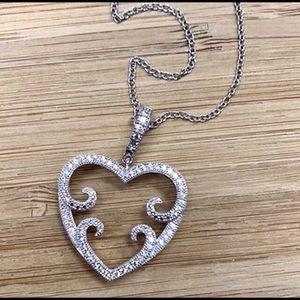 LaFonn Smaller Filigree Chantilly Heart Necklace